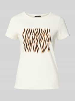 Zero T-shirt met strass-steentjes en ronde hals