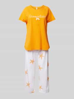 LOUIS & LOUISA Pyjama met statementstitching model 'Sommerliebe'