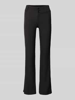 Gina Tricot Bootcut stoffen broek met knoop- en ritssluiting