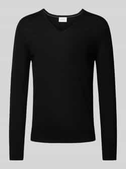 OLYMP Level Five Slim fit gebreide pullover met ribboorden