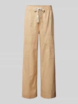 Scotch & Soda Straight leg stoffen broek met zakken op de pijpen