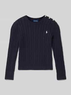 Polo Ralph Lauren Kids Gebreide pullover met logostitching model 'CABLE'