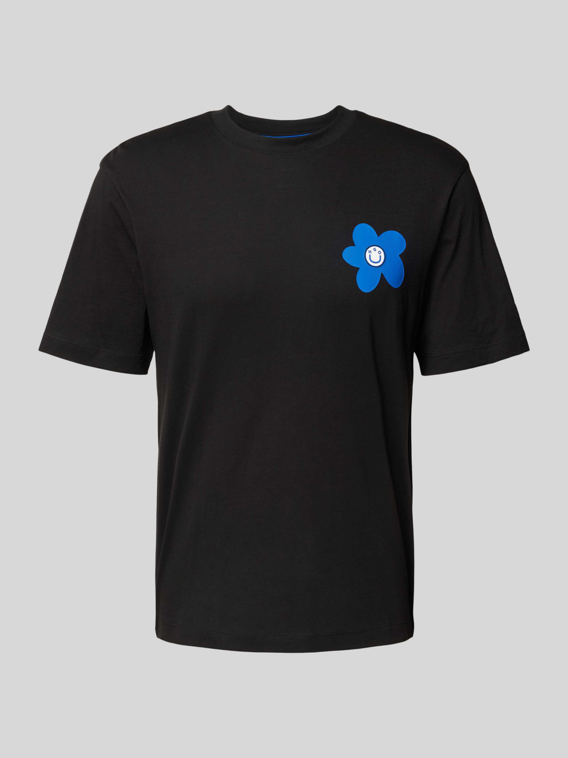 Hugo Blue T-shirt met motiefprint model 'Noretto'