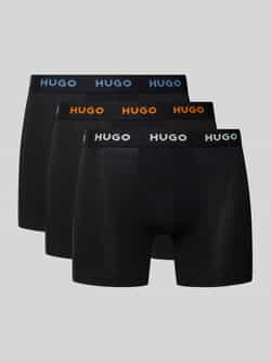 HUGO Boxershort met elastische band met logo in een set van 3 stuks