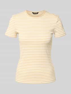 Lauren Ralph Lauren T-shirt met geribde ronde hals
