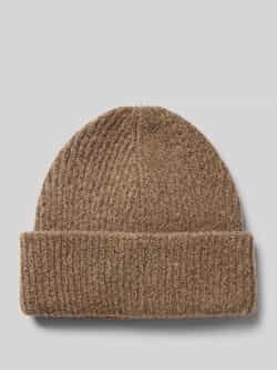 Pieces Beanie met omslag in gemêleerde look model 'PYRON'