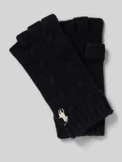 Polo Ralph Lauren Vingerlozehandschoenen van wol met labelstitching
