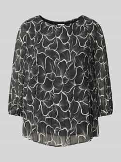 S.Oliver BLACK LABEL Plisséblouse met all-over motief