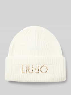 Liu Jo White Beanie met labelpatch