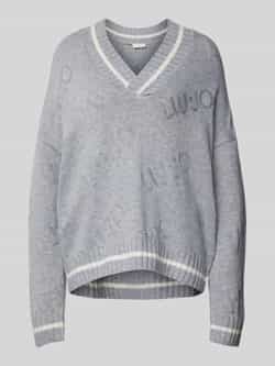 LIU JO SPORT Gebreide pullover met strass-steentjes