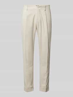 Strellson Regular fit bandplooibroek met ceintuurlussen model 'Louis'