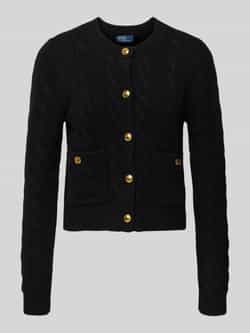 Polo Ralph Lauren Cardigan van een mix van lanawol en kasjmier met kabelpatroon