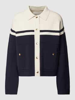 Gant Gebreid jack van viscosemix in colour-blocking-design