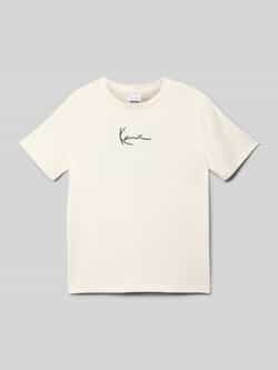 Karl Kani Signature Palm Print T-Shirt Junior Unisex T-Shirts beige Kleding