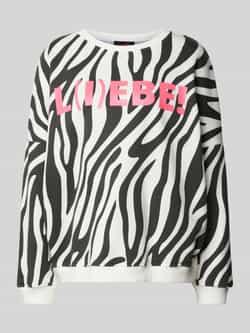 Miss goodlife Sweatshirt met statementprint model 'Zebra'