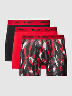 HUGO Boxershort met elastische band met label in een set van 3 stuks