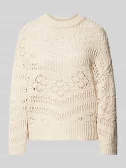 Pieces Flatteuze gebreide pullover met ajourpatroon model 'PCNIANA'