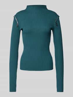 PATRIZIA PEPE Gebreide pullover met opstaande kraag model 'MAGLIA'