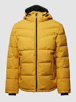Tom Tailor Gewatteerd jack in effen design met labeldetails