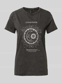 Only Regular fit T-shirt van zuivere katoen met motiefprint model 'LUCY LIFE'