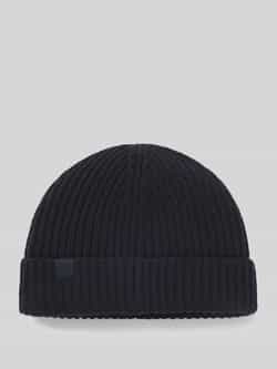 Boss Beanie van een mix van scheerwol en kasjmier model 'HERO_HAT_DB' BECKHAM x