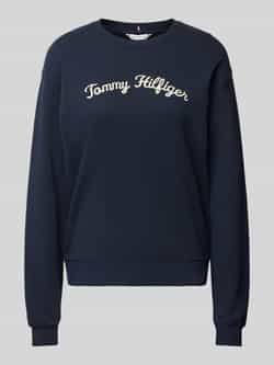 Tommy Hilfiger Moderne Script Sweatshirt voor Vrouwen Blue Dames