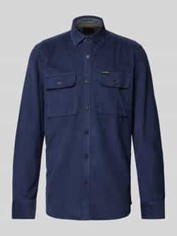 PME Legend Regular fit overhemdjack met kentkraag