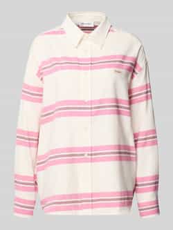 OH APRIL Relaxed fit overhemdblouse met labeldetail model 'Vivian'