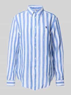 Polo Ralph Lauren Classic fit overhemdblouse van linnen met logostitching