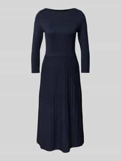 S.Oliver BLACK LABEL Getailleerde gebreide jurk in viscosemix met geplooide rok