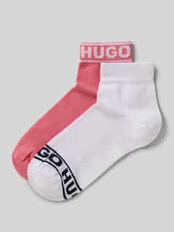 HUGO Sokken van katoenmix met logostitching in een set van 2 paar