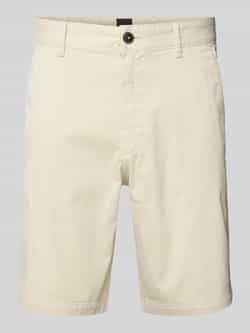 Boss Orange Korte slim fit chino met ceintuurlussen
