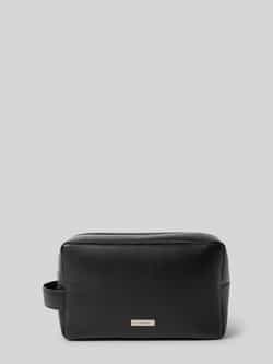 CK Calvin Klein Toilettas van echt leer model 'Plaque'