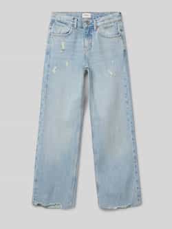 ONLY KIDS GIRL wide leg high waist jeans light blue denim