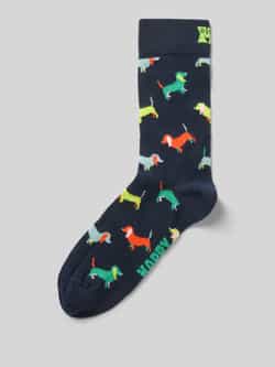 Happy Socks Sokken met motiefstitching model 'Puppy Love'