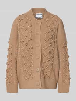 Essentiel Antwerp Loose fit gebreid jack van wolmix met strass-steentjes model 'ILTIMATE'