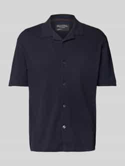 Marc O'Polo Regular fit poloshirt van een mix van katoen en linnen