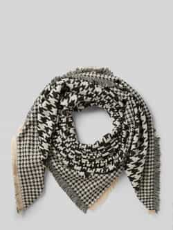 Kurt Beines Sjaal met franjes model 'Houndstooth Triangular'