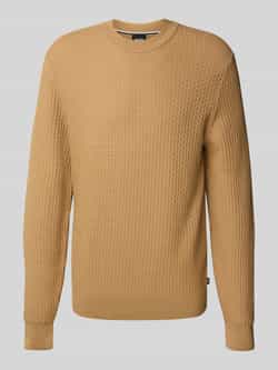 Boss Regular fit gebreide pullover van zuiver katoen