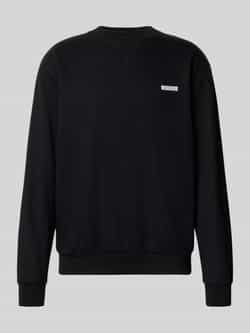 WOODBIRD Sweatshirt met labelprint model 'Cane Ming Crew'