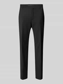 Calvin Klein Zwarte Wolmix Slim Fit Broek Black Heren