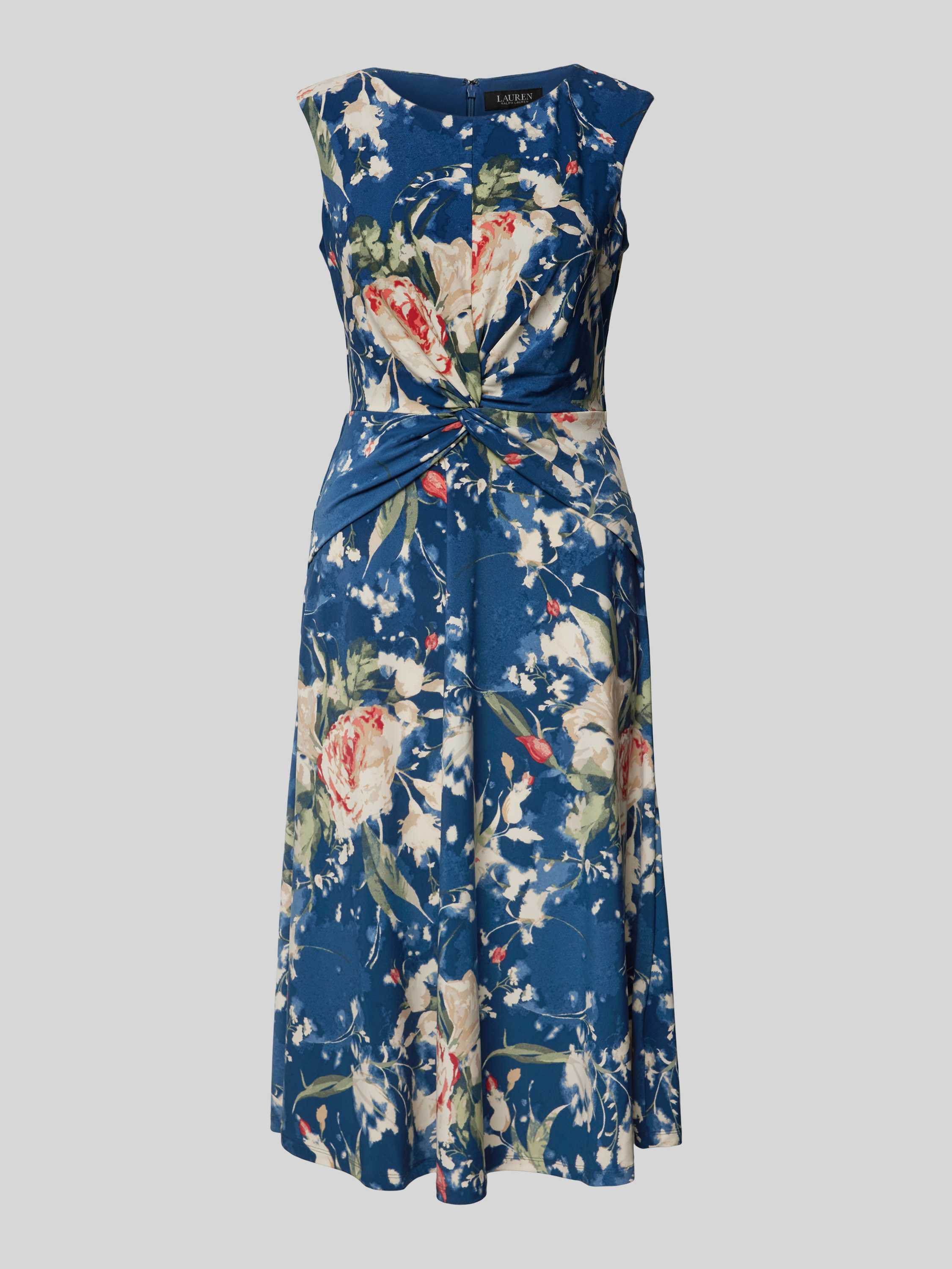 Lauren Ralph Lauren Midi-jurk met knoopdetail model 'TESSANNE'