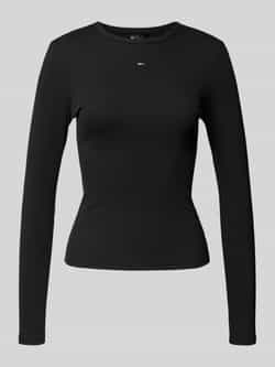 Tommy Jeans Slim fit shirt met lange mouwen van ribstof