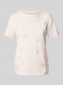 Guess Activewear T-shirt met geribde ronde hals model 'CHRYSANTA'