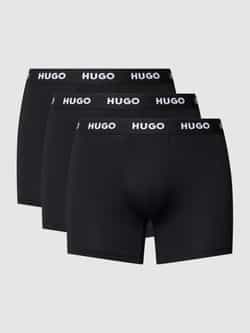 HUGO Boxershort met elastische band met logo in een set van 3 stuks