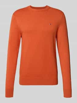 Tommy Hilfiger Regular fit gebreide pullover van een mix van katoen en kasjmier