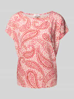 S.Oliver RED LABEL Relaxed fit T-shirt van viscosemix met extra brede schouders