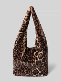 Monari Handtas van imitatiebont in luipaardlook