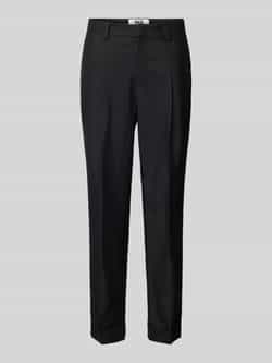 Oui Straight leg pantalon met bandplooien
