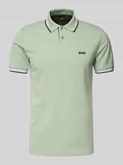 BOSS Green Poloshirt met labeldetail model 'Paul'